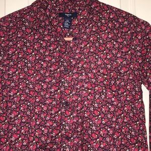 Maroon button down shirt